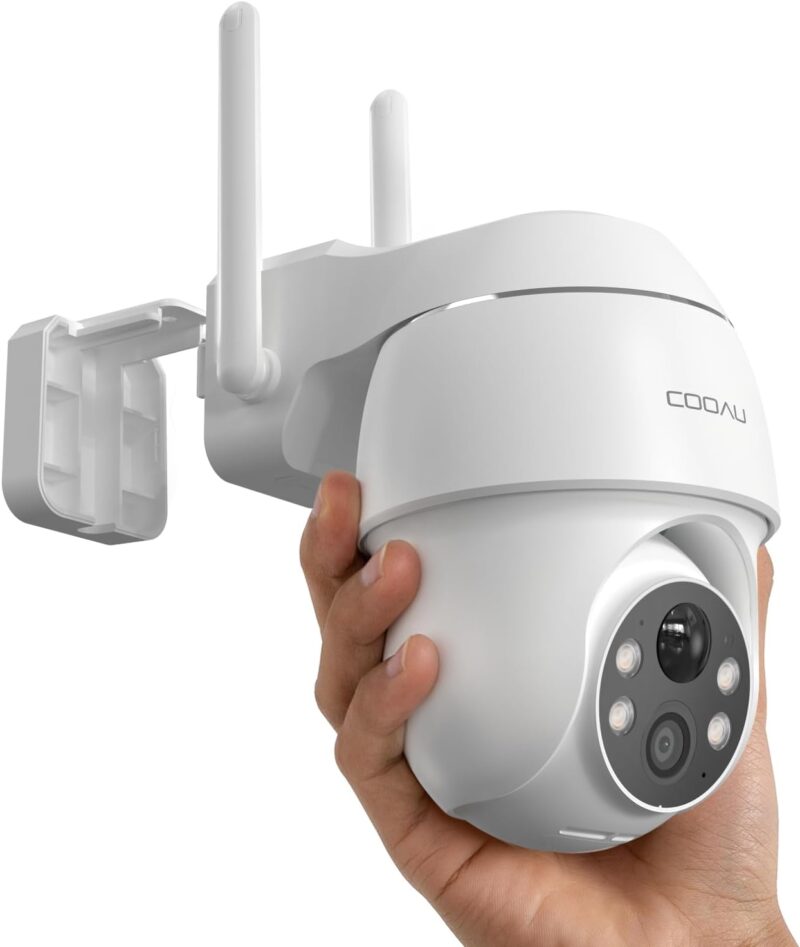 Камера за наблюдение COOAU Q02 360° 2K 3 MP Outdoor Surveillance Camera