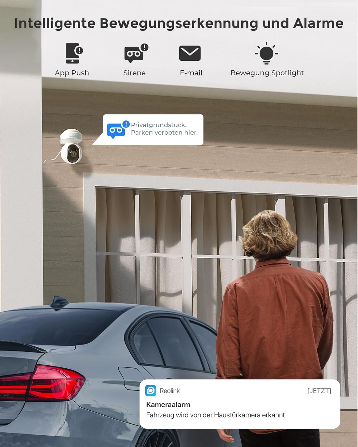 Камера за наблюдение Reolink E1 Security Camera Outdoor 5MP PTZ WiFi 3X Optical Zoom White - Image 4