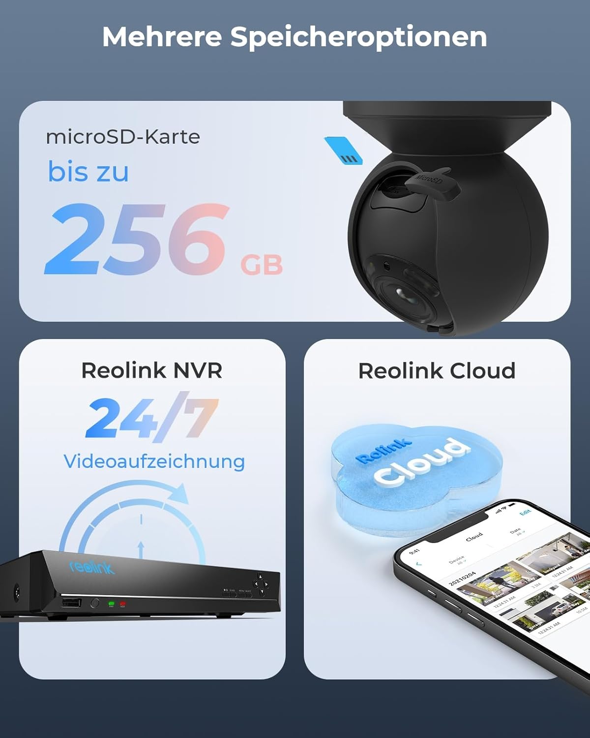 Камера за наблюдение Reolink E1 Security Camera Outdoor 5MP PTZ WiFi 3X Optical Zoom Black - Image 7