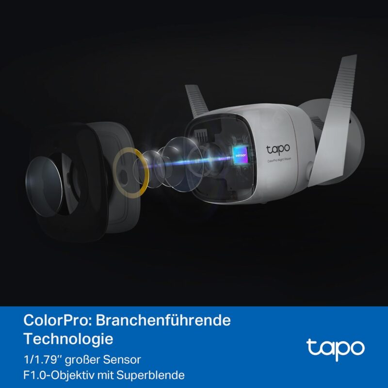 Камера за наблюдение Tapo C325WB ColorPro Night Vision WiFi Outdoor Surveillance Camera 2K 1