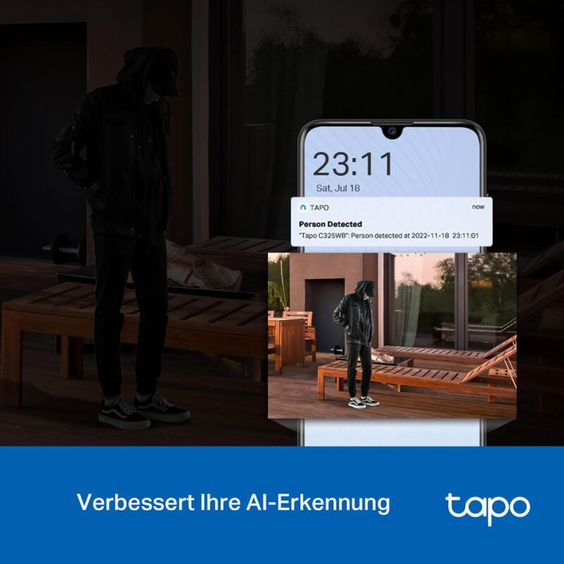 Камера за наблюдение Tapo C325WB ColorPro Night Vision WiFi Outdoor Surveillance Camera 2K 5