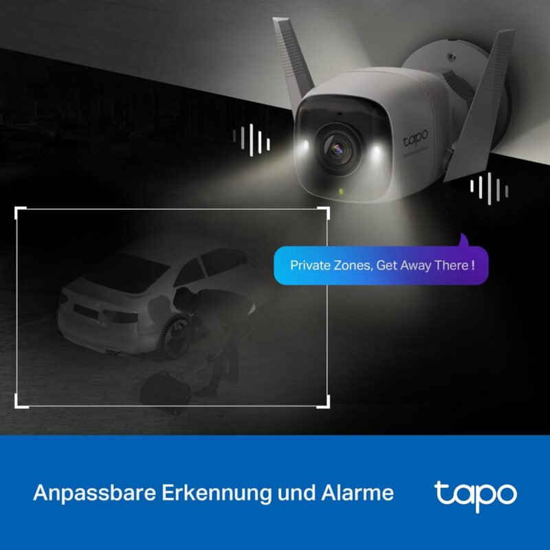 Камера за наблюдение Tapo C325WB ColorPro Night Vision WiFi Outdoor Surveillance Camera 2K 6