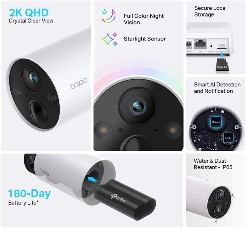 Камера за наблюдение Tapo C420 WiFi Outdoor Surveillance Camera 2K 5200mAh 1