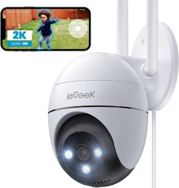 Камера за наблюдение ieGeek ZS-GQ2 PTZ 2K Outdoor Surveillance Camera WiFi