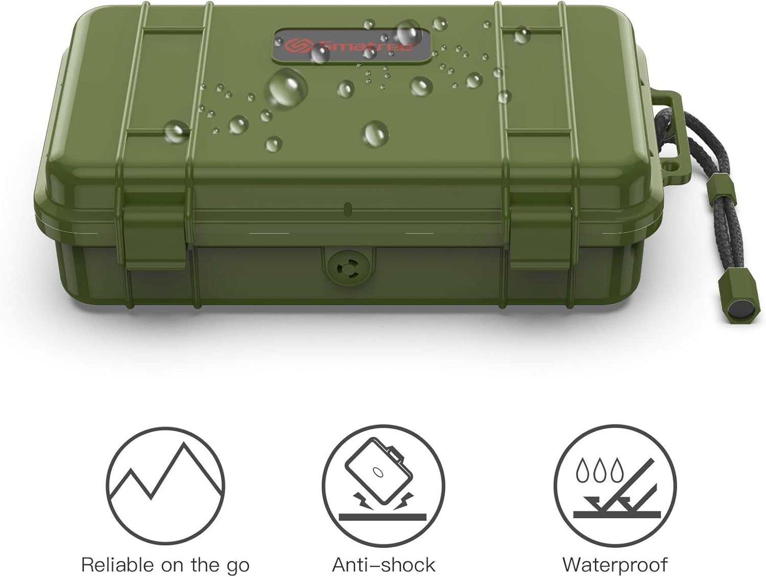Куфар за екшън камери GoPro Hero Smatree Waterproof Transport Case Green - Image 2