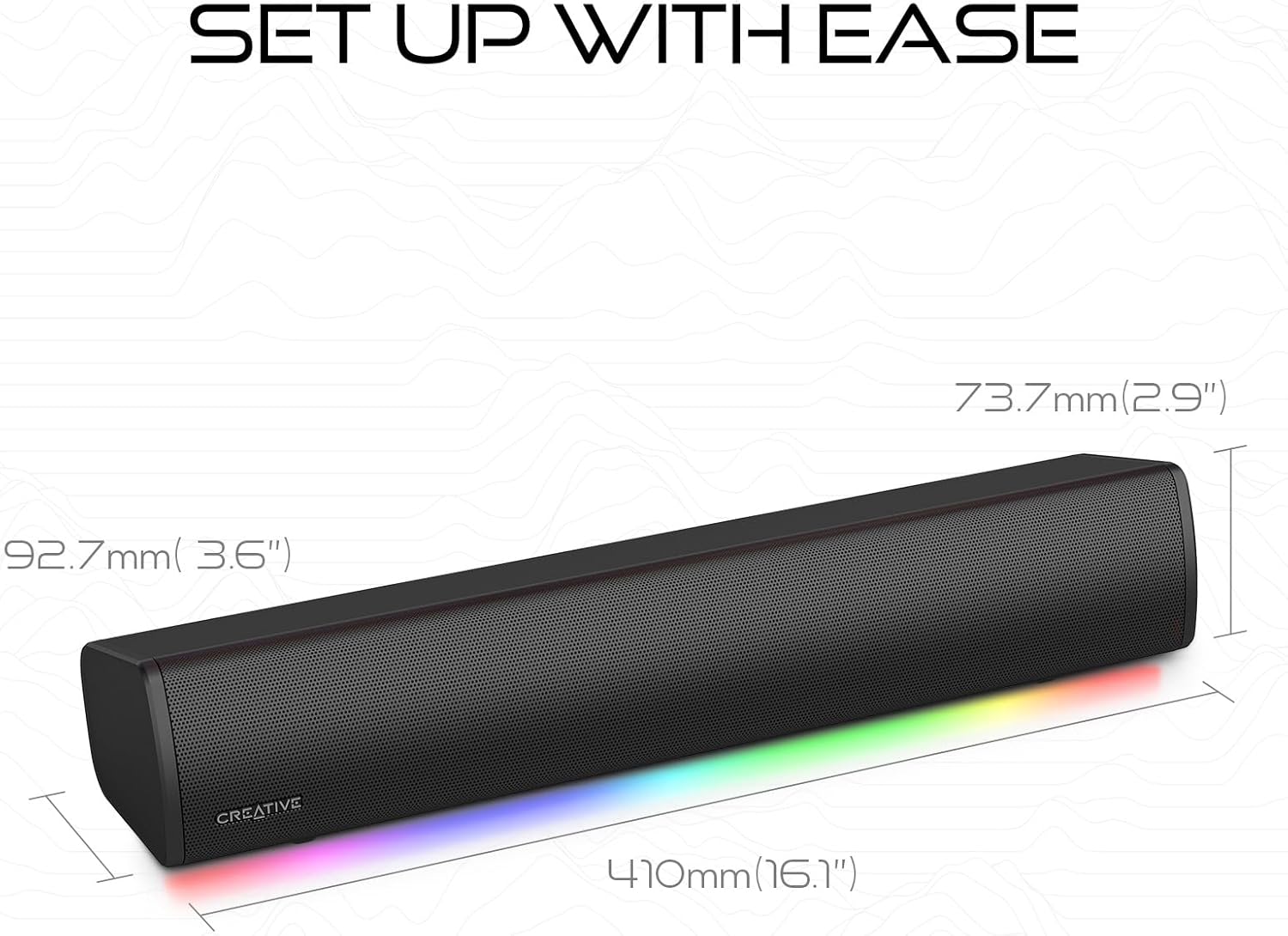 Саундбар за компютър CREATIVE Sound Blaster GS3 Compact Gaming Soundbar USB & Bluetooth 5.4 - Image 5