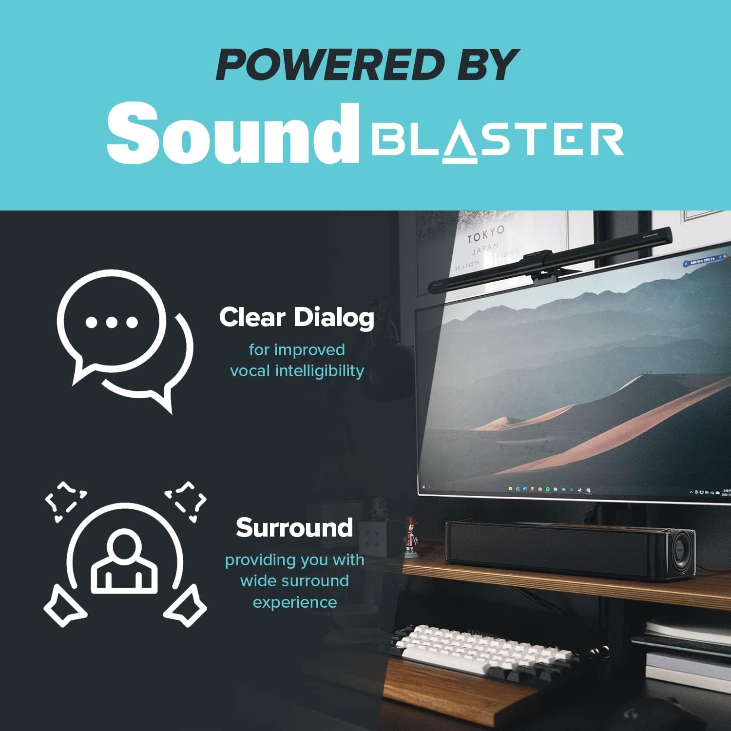 Саундбар за компютър CREATIVE Stage SE Soundbar USB Digital Audio & Bluetooth 5.3 - Image 5