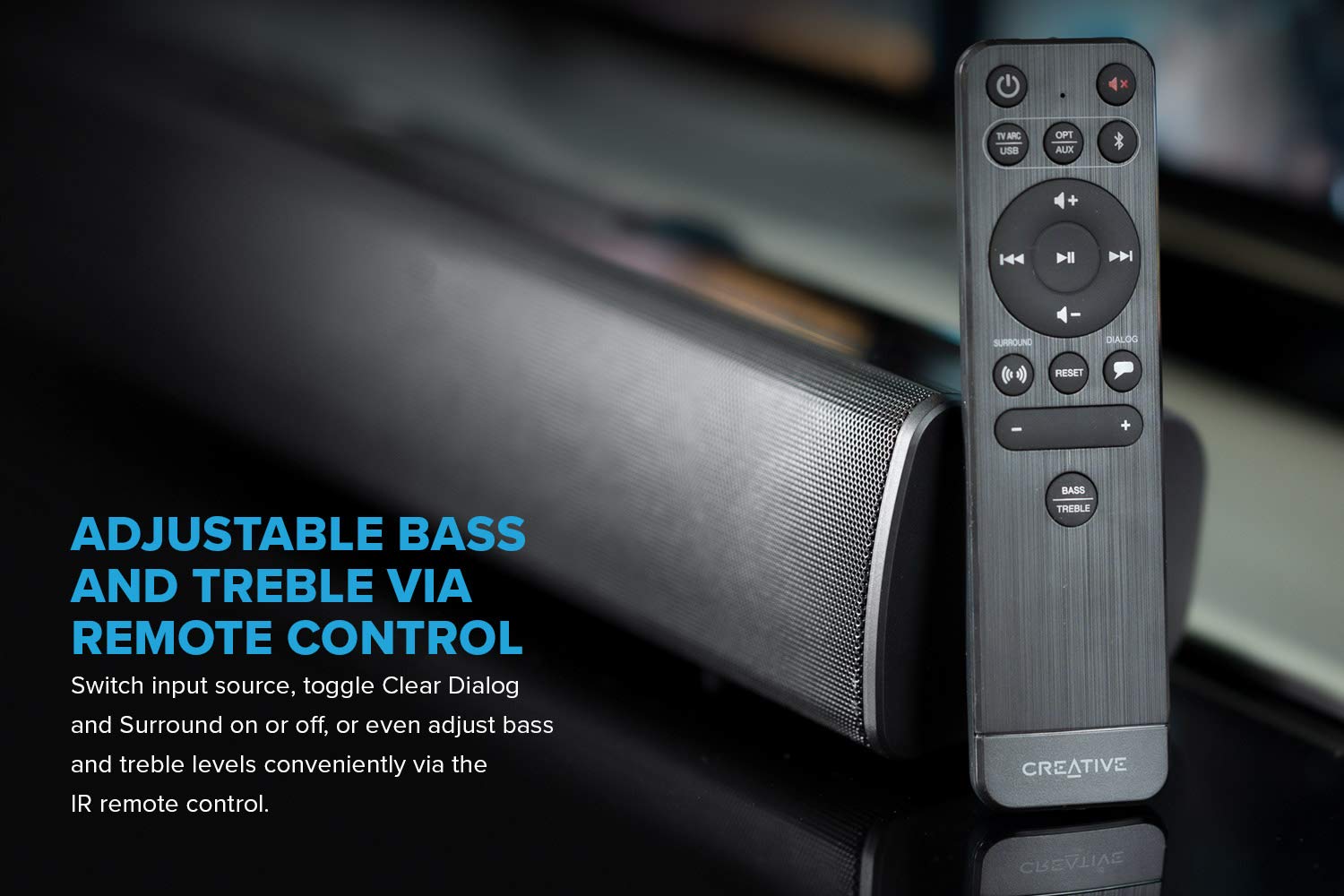 Саундбар за телевизор Creative Stage V2 2.1 Soundbar with Subwoofer Bluetooth 5.0, TV ARC, Optical & USB - Image 5