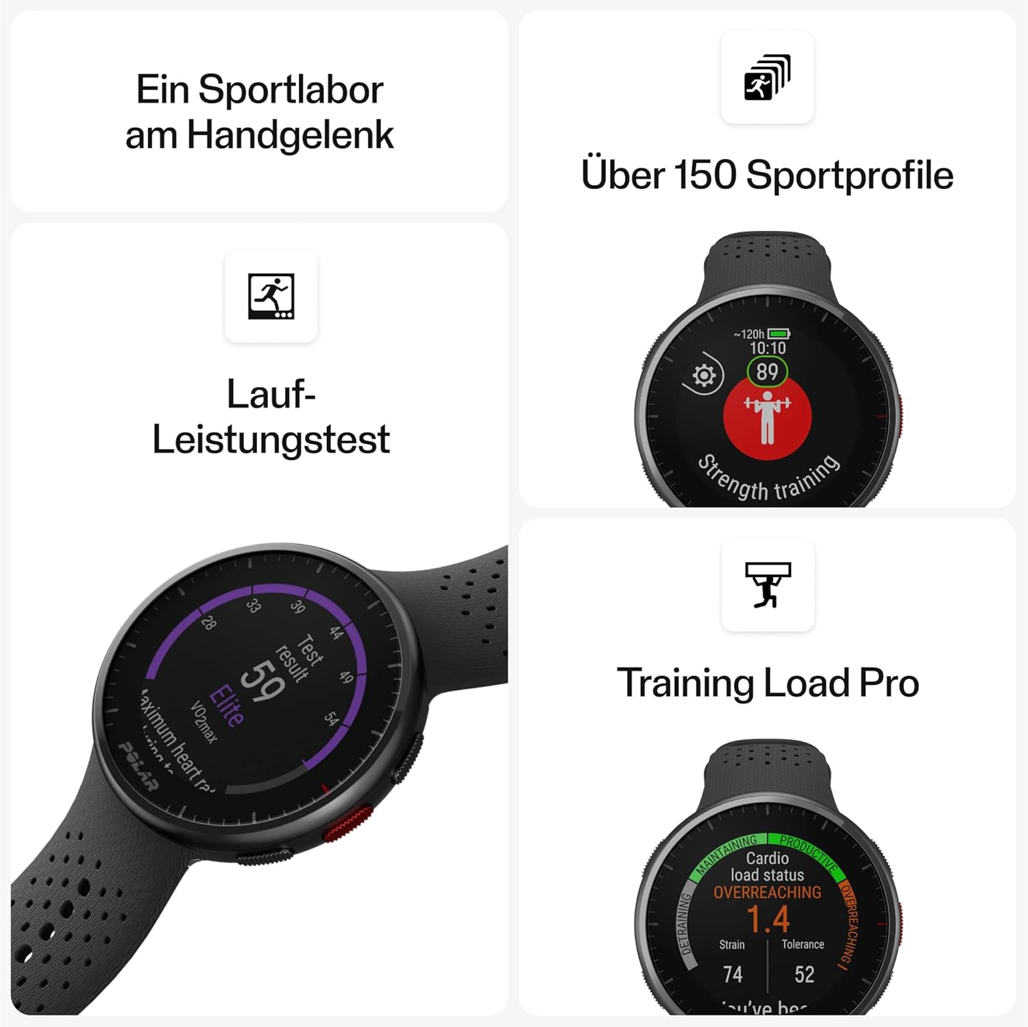 Смарт часовник Polar Pacer Pro Professional GPS Running Watch 1.2 Inch Grey - Image 4