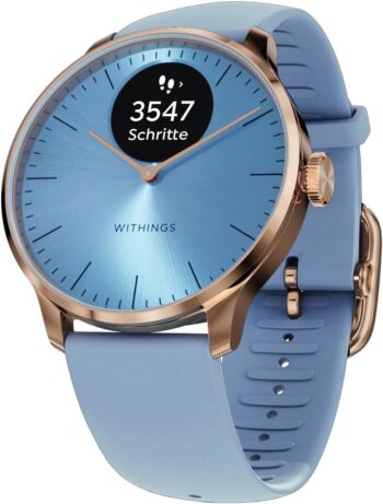 Смарт часовник Withings ScanWatch Light Hybrid Smart Watch Rose Gold Blue