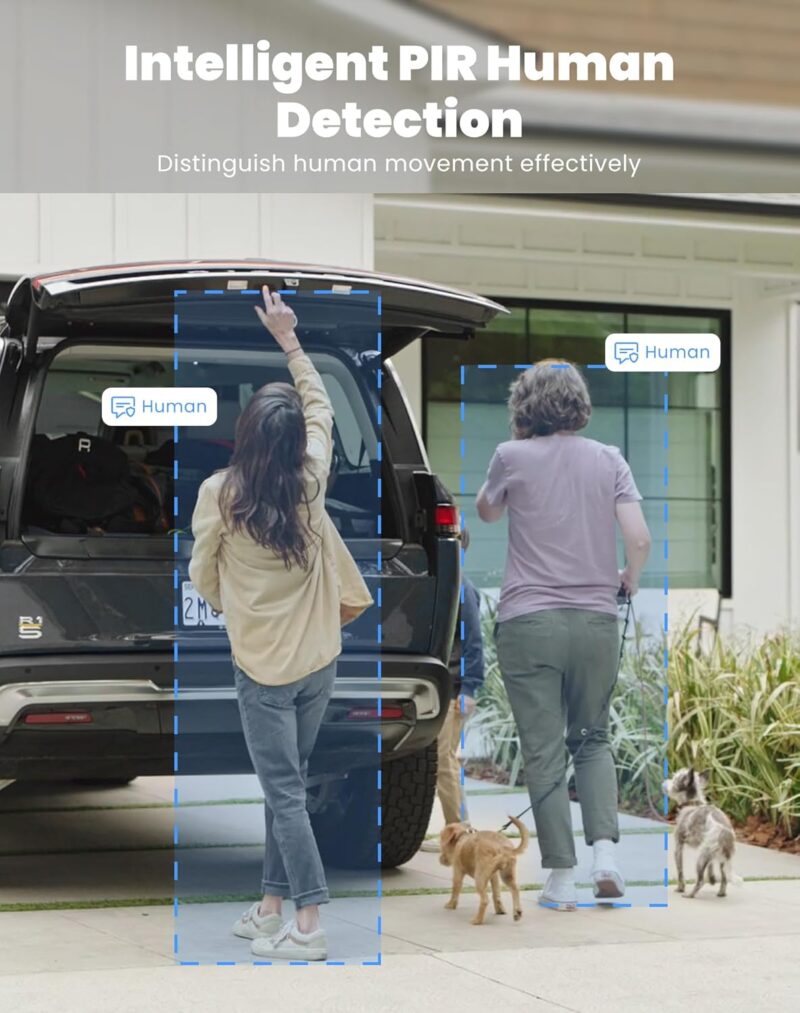 Соларна камера за видеонаблюдение FOAOOD DQ201 360° 2K Solar Surveillance Camera Outdoor White 4