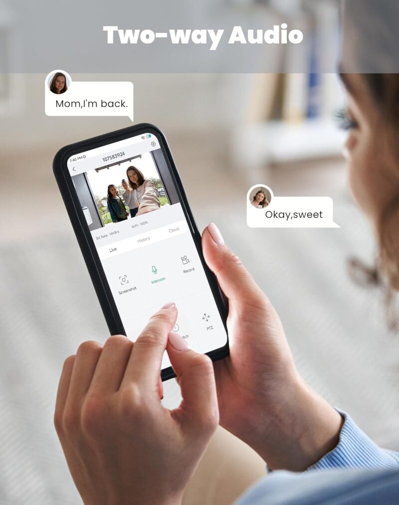 Соларна камера за видеонаблюдение FOAOOD DQ201 360° 2K Solar Surveillance Camera Outdoor White 6