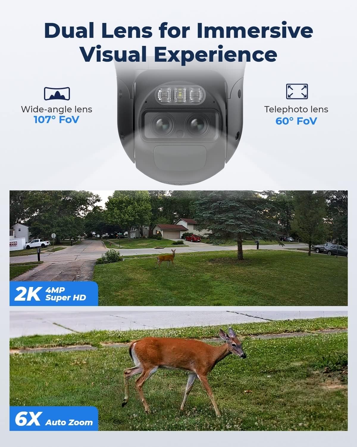 Соларна камера за видеонаблюдение Reolink TrackMix + Security Camera Outdoor 4K PTZ WiFi - Image 2
