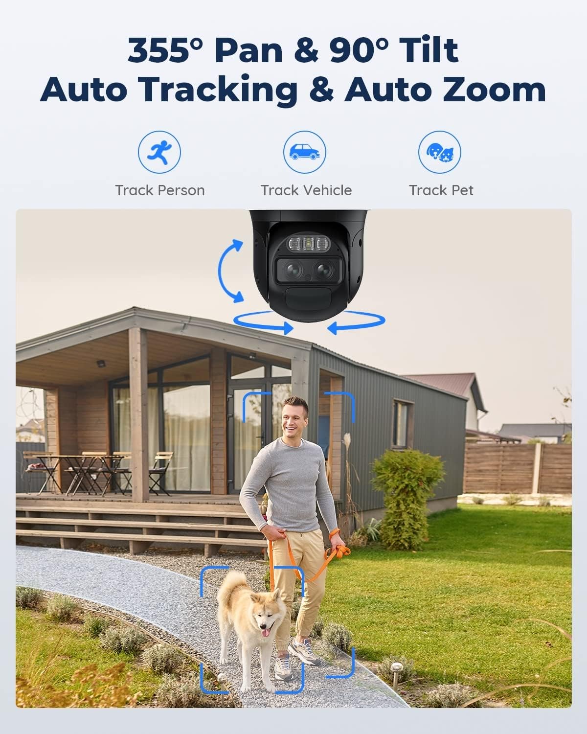 Соларна камера за видеонаблюдение Reolink TrackMix + Security Camera Outdoor 4K PTZ WiFi - Image 3