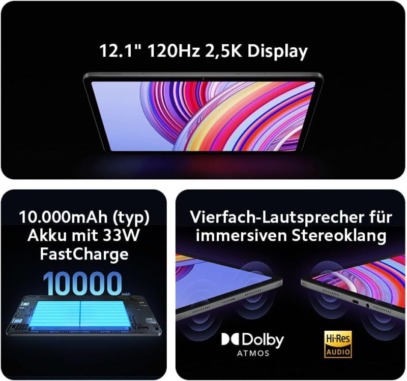 Таблет Xiaomi Redmi Pad Pro 5G 12.1 inch Hyper OS 2.4GHz 6GB 128GB Green 3