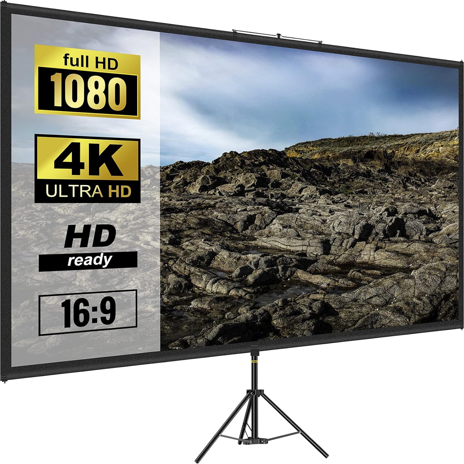 Екран за проектор със статив VEVOR Projector Screen 80 Inch Frame 16:9