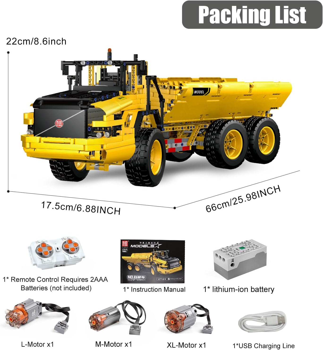 Конструктор Mould King Technic Dump Truck Дистанционно управление (17010) - Image 5