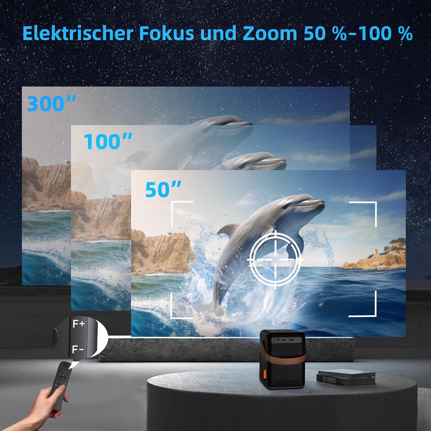 Мултимедиен проектор FunFlix G1 Mini Projector 1080P Full HD 13000 Lumen 5G WiFi Bluetooth - Image 4