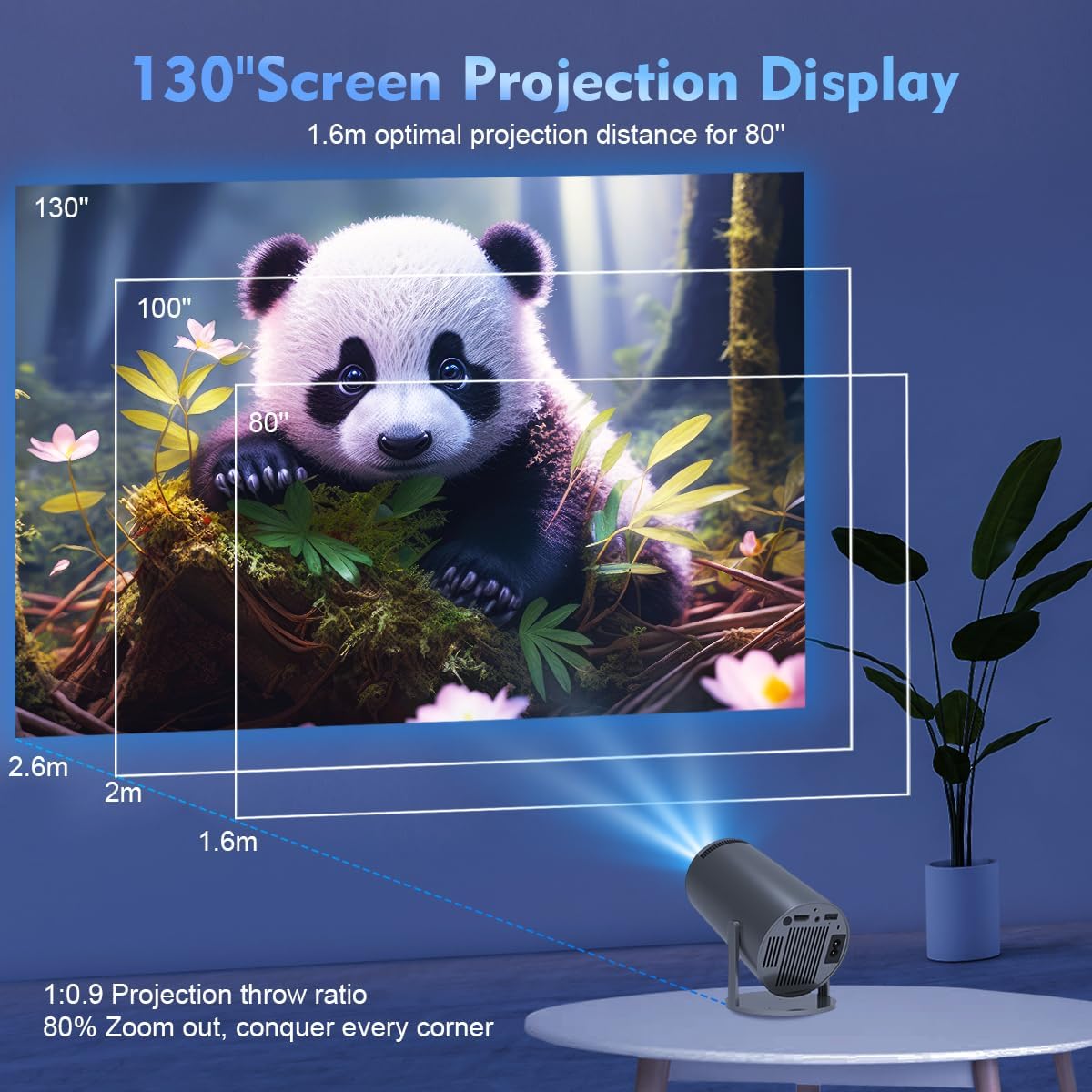 Мултимедиен проектор Magcubic HY300 Mini Projector HD WiFi-6 - Image 5