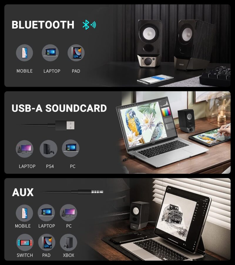 Тонколони за Компютър Edifier R19BT PC Speakers Bluetooth 5