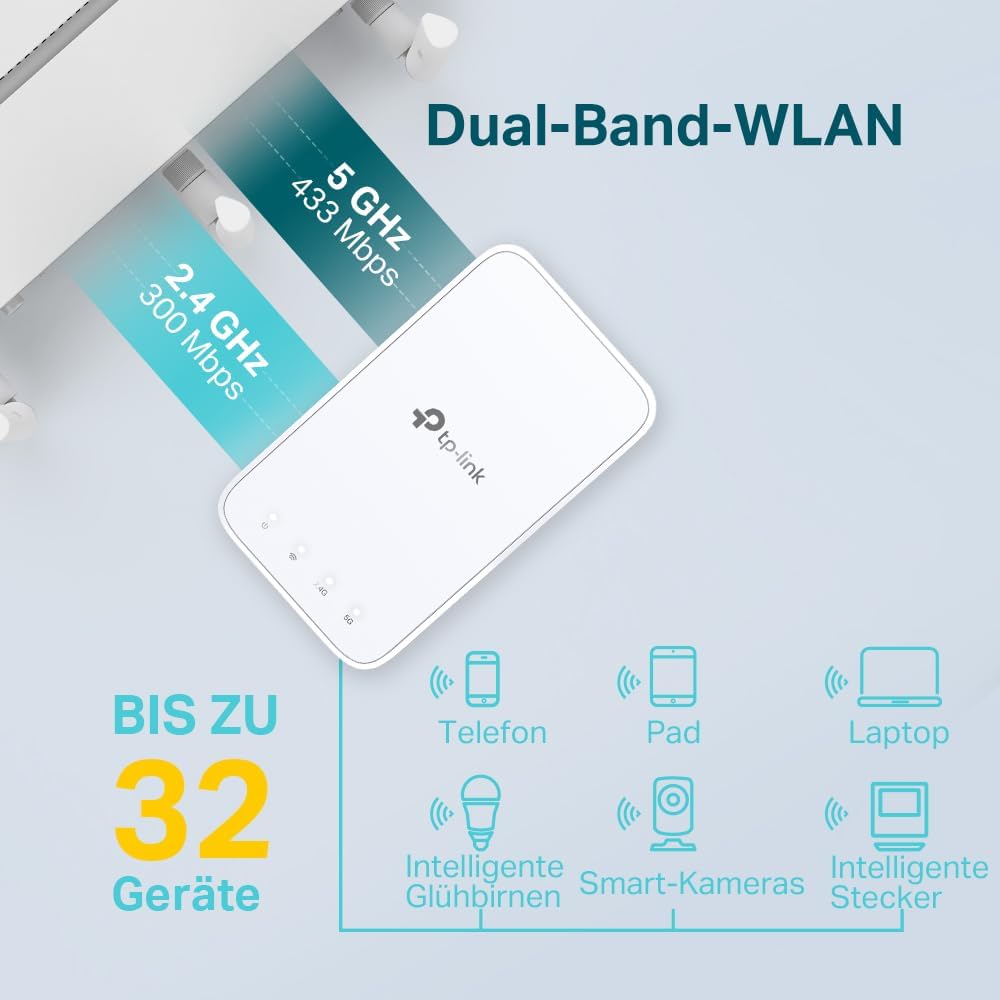 Удължител на обхват TP-Link RE230 Mesh Dual-Band WLAN Repeater - Image 3