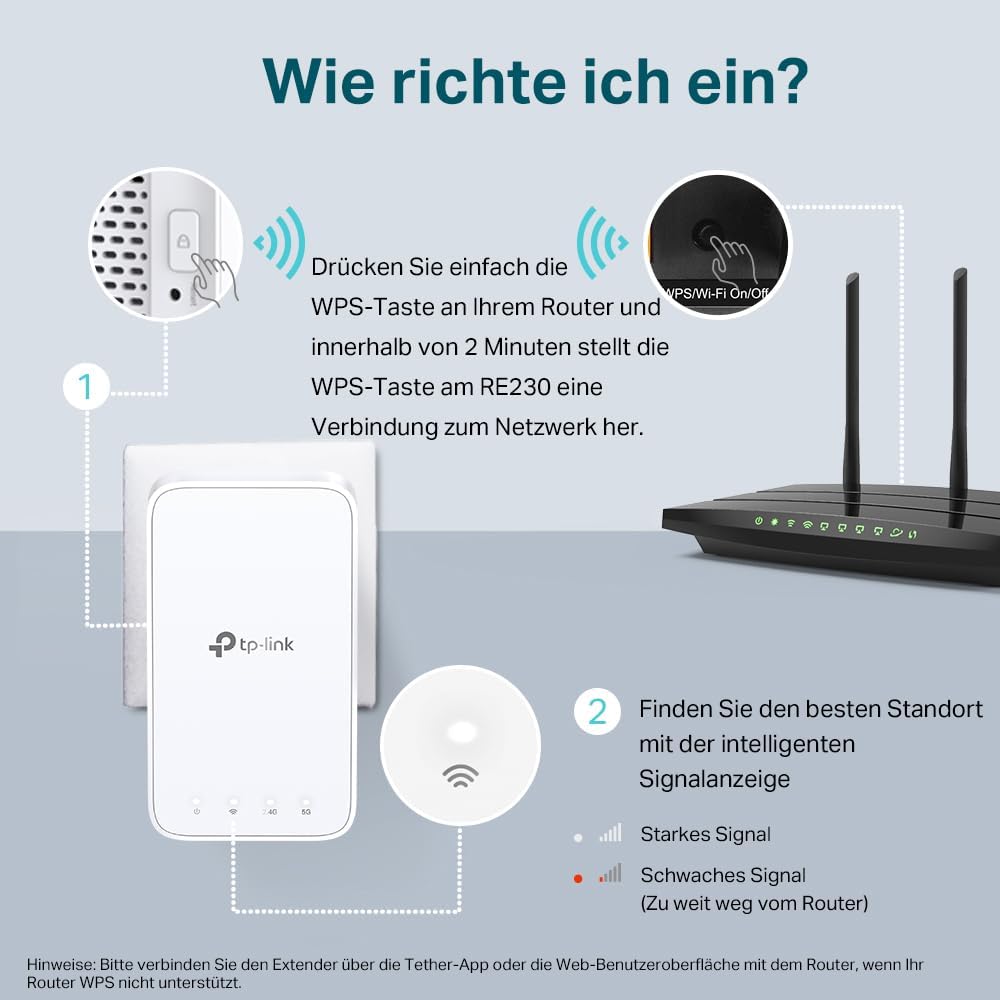 Удължител на обхват TP-Link RE230 Mesh Dual-Band WLAN Repeater - Image 4