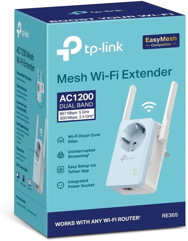 Удължител на обхват TP-Link RE365 Amplifier Repeater AC1200 Dual-Band - Image 6