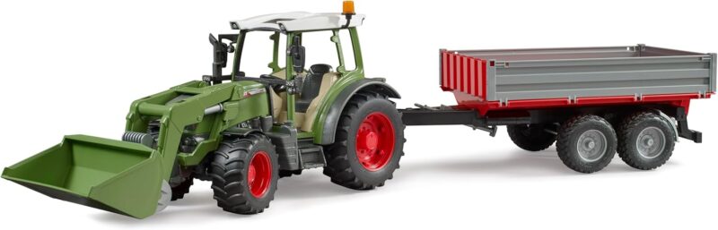 Bruder Fendt Vario 211 Трактор с челен товарач и ремарке