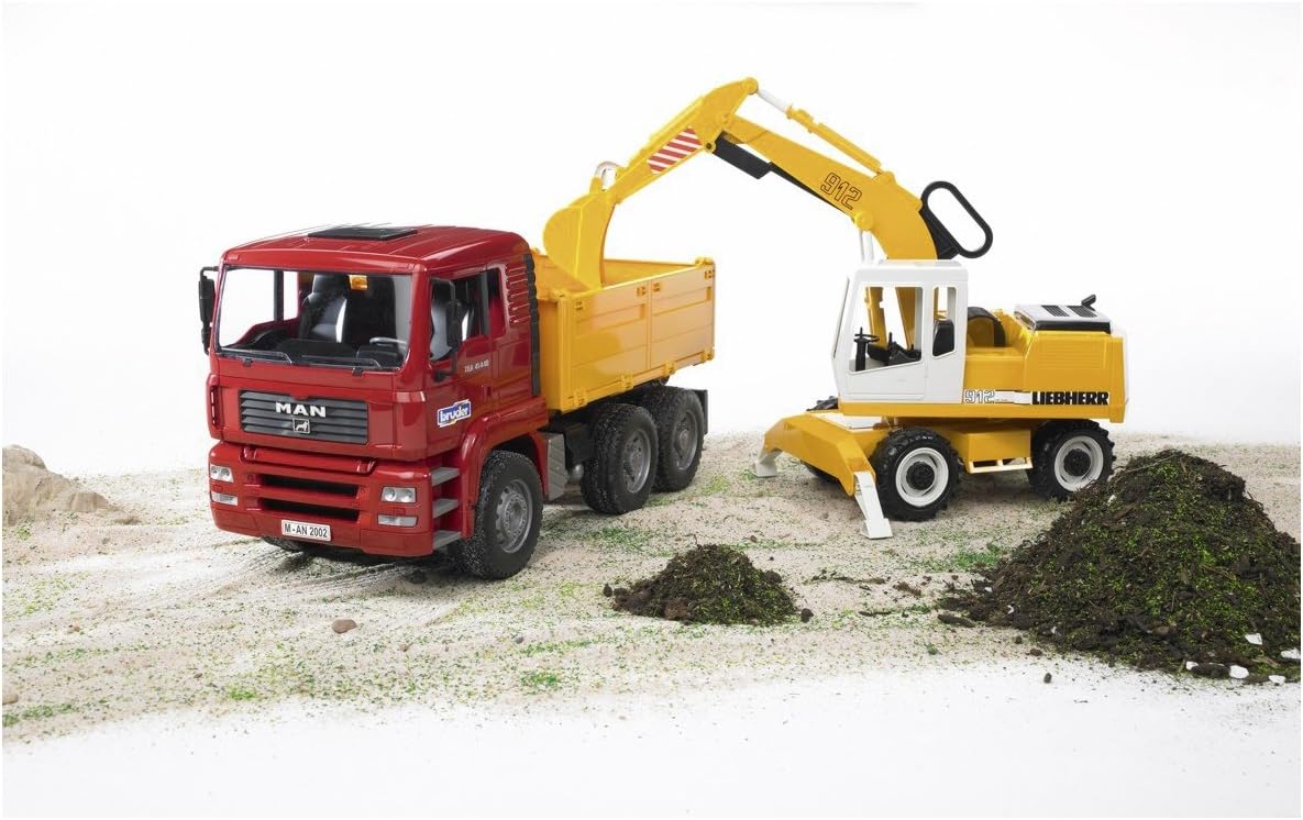 Bruder Играчки Строителен камион и багер Liebherr - Image 2