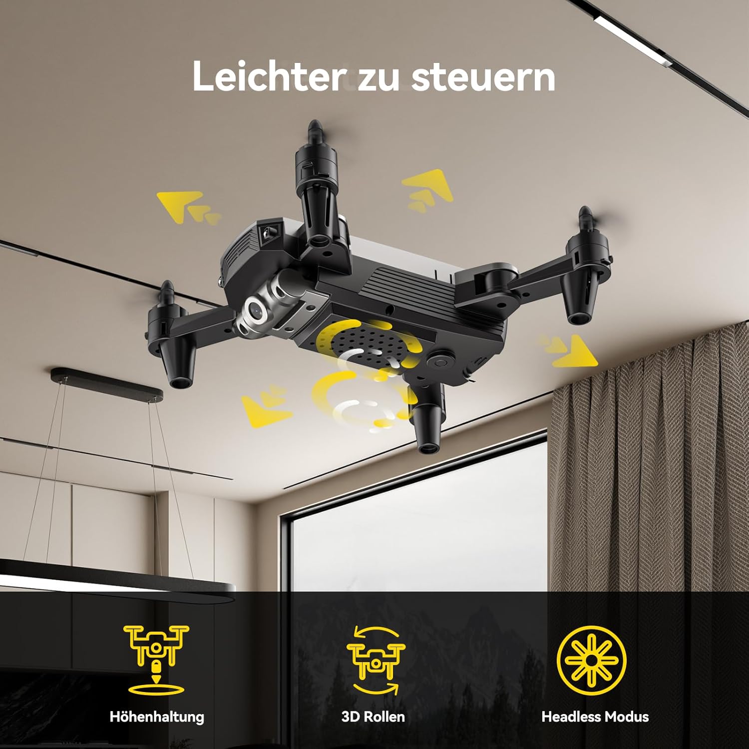 DEERC D20 Дрон с камера 720P компактен и ултралек Silver - Image 4