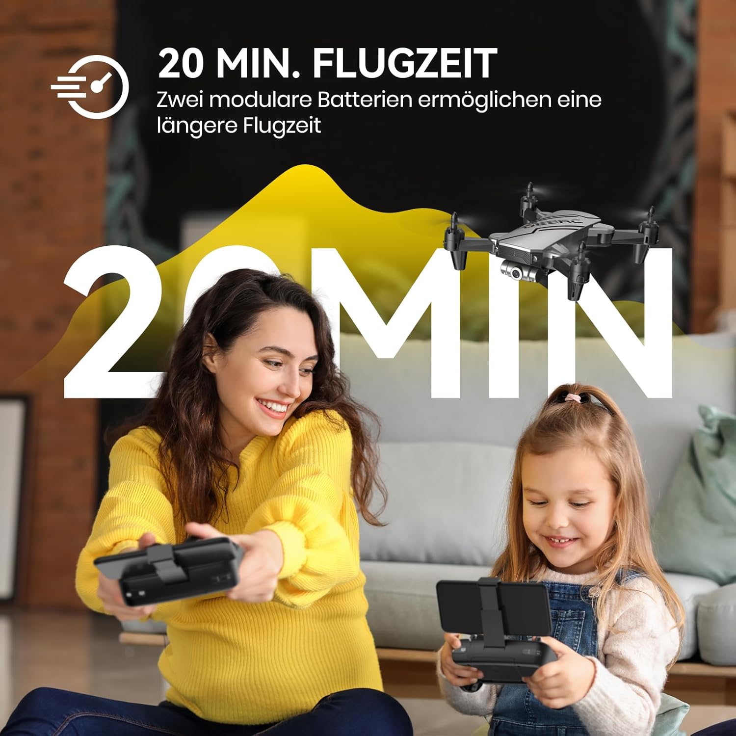 DEERC D20 Дрон с камера 720P компактен и ултралек Silver - Image 5