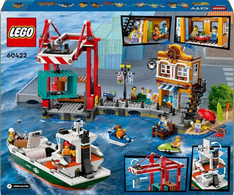 LEGO City Морско пристанище с товарен кораб (60422)