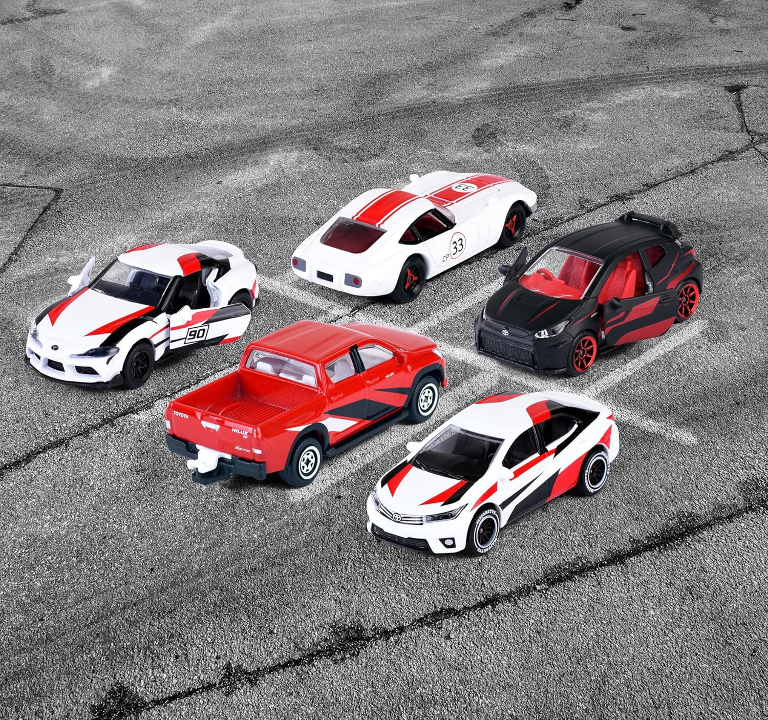 Majorette Toyota Racing Gift Set подаръчен комплект 5 модела колички - Image 4