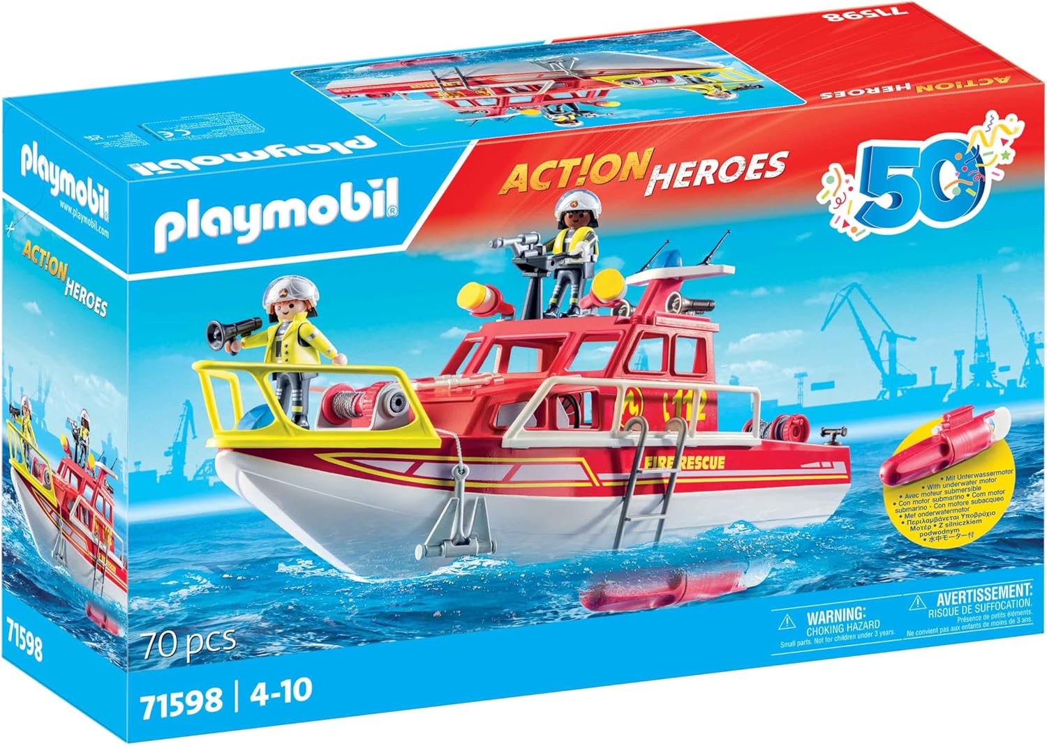 Playmobil Action Heroes Противопожарна лодка (71598) - Image 2