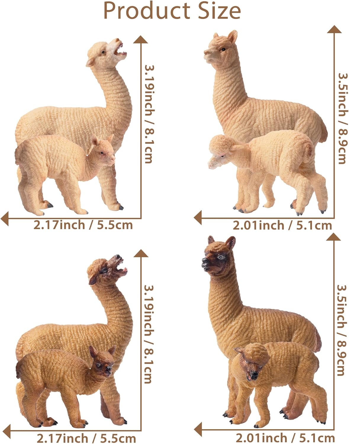 TOYMANY Комплект 8 фигурки на животни Лами и Алпаки Южна Америка - Image 3