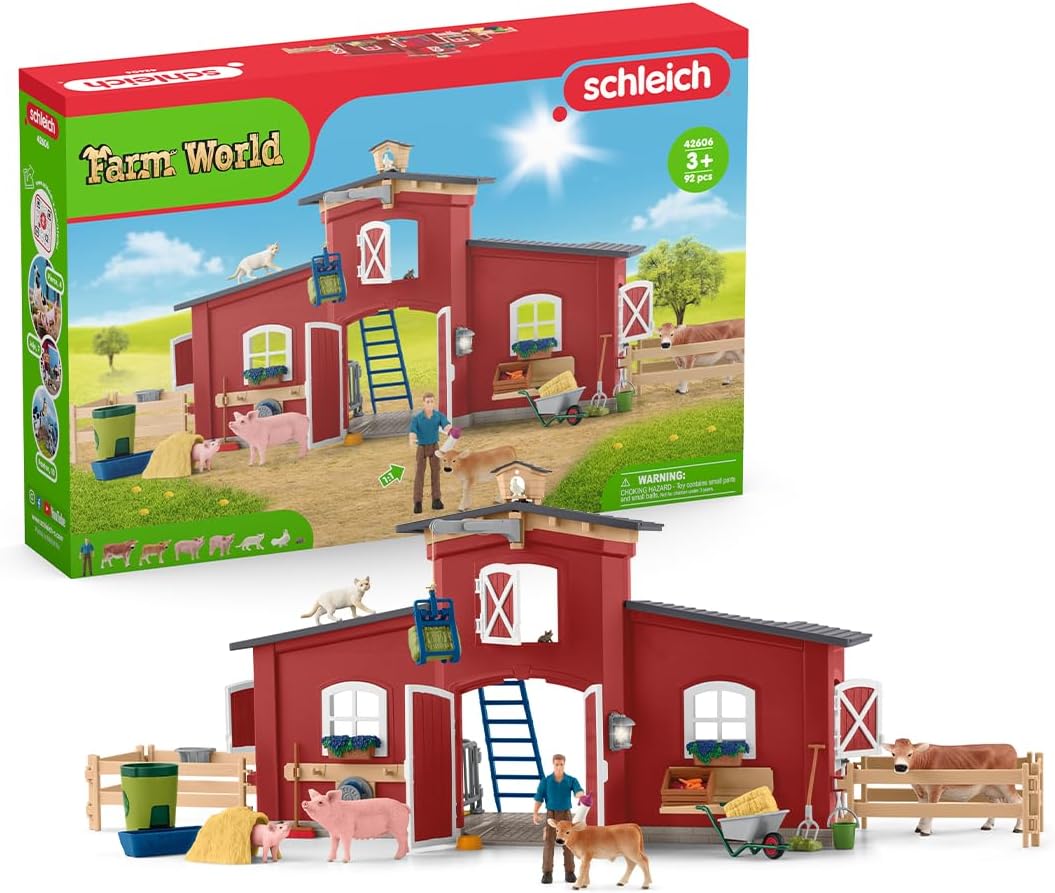schleich Комплект за игра Ферма с животни и аксесоари (42606)