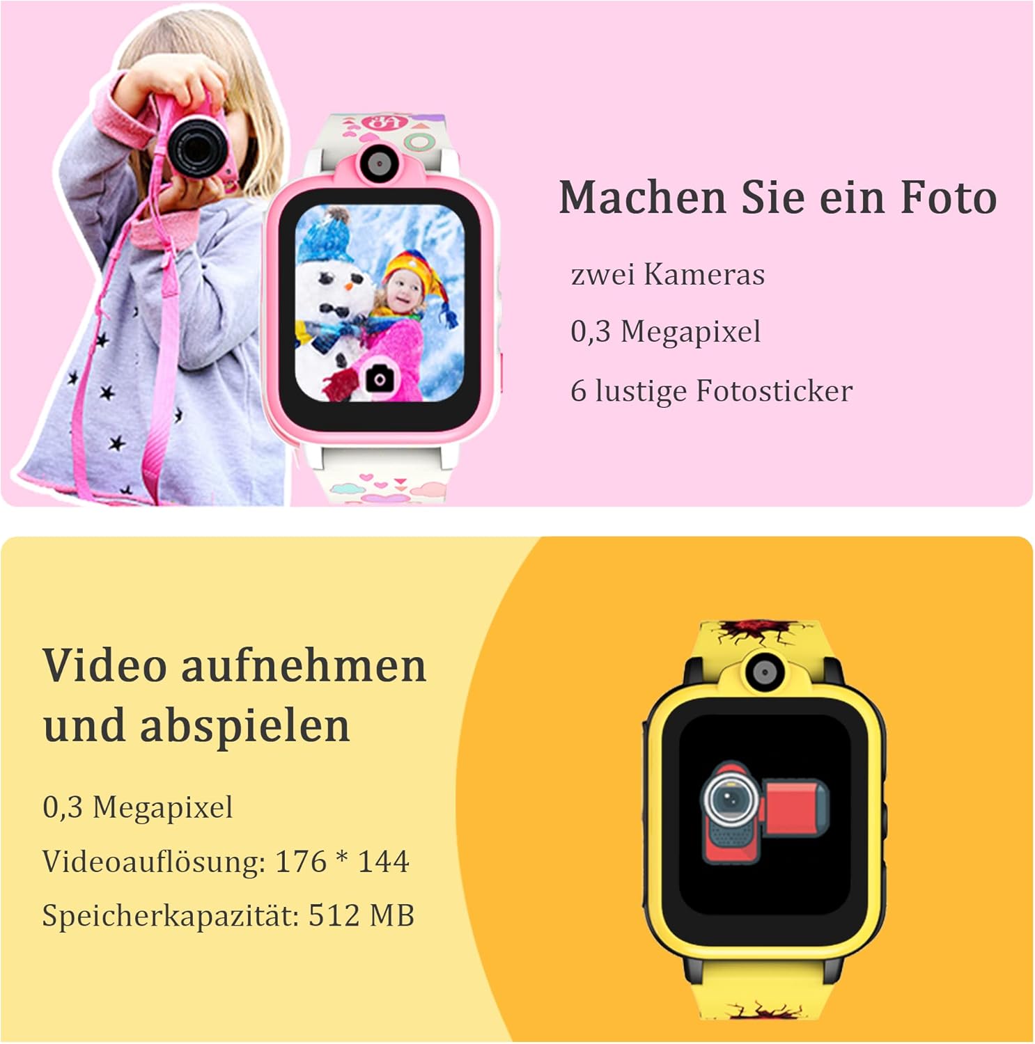 Детски смарт часовник Baolubao 2G Smart Watch Call Function SOS Camera 1.69 Inch Display Pink - Image 3