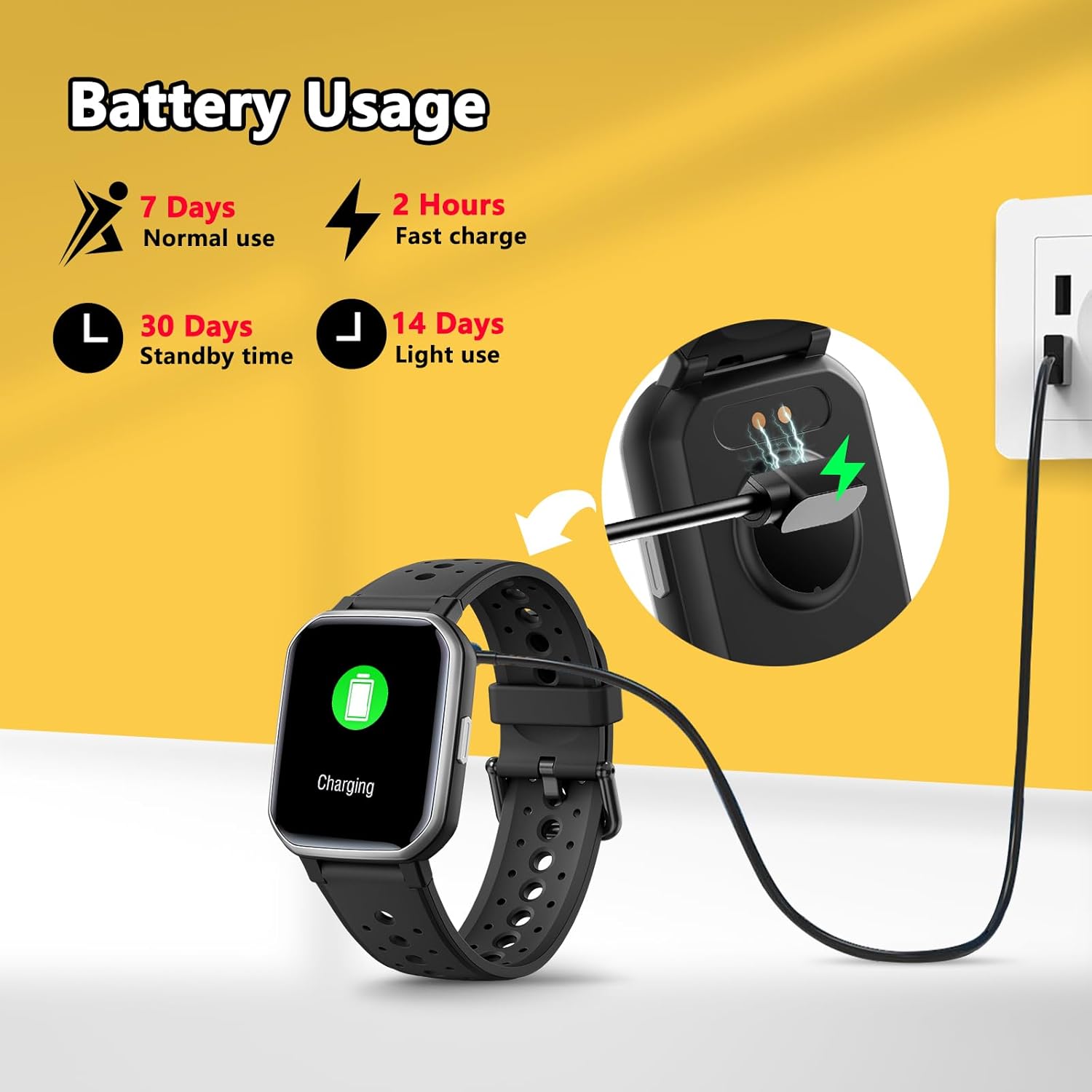 Детски смарт часовник JOYELE Smart Watch 1.5 Inch Display Black - Image 5