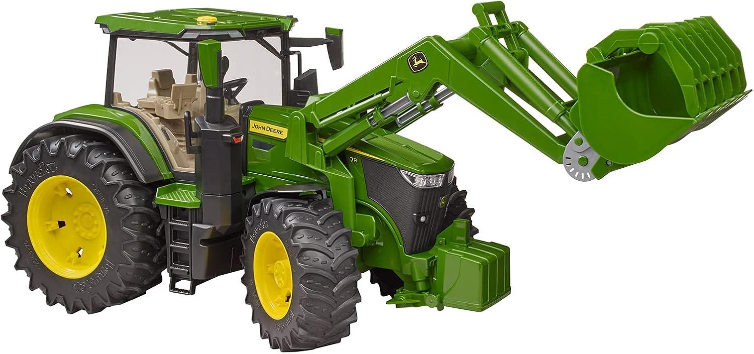 Bruder John Deere 7R 350 Играчка Трактор с Челен товарач - Image 2