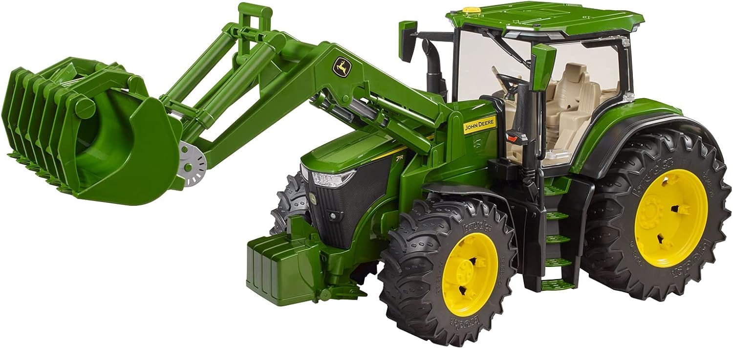 Bruder John Deere 7R 350 Играчка Трактор с Челен товарач - Image 3