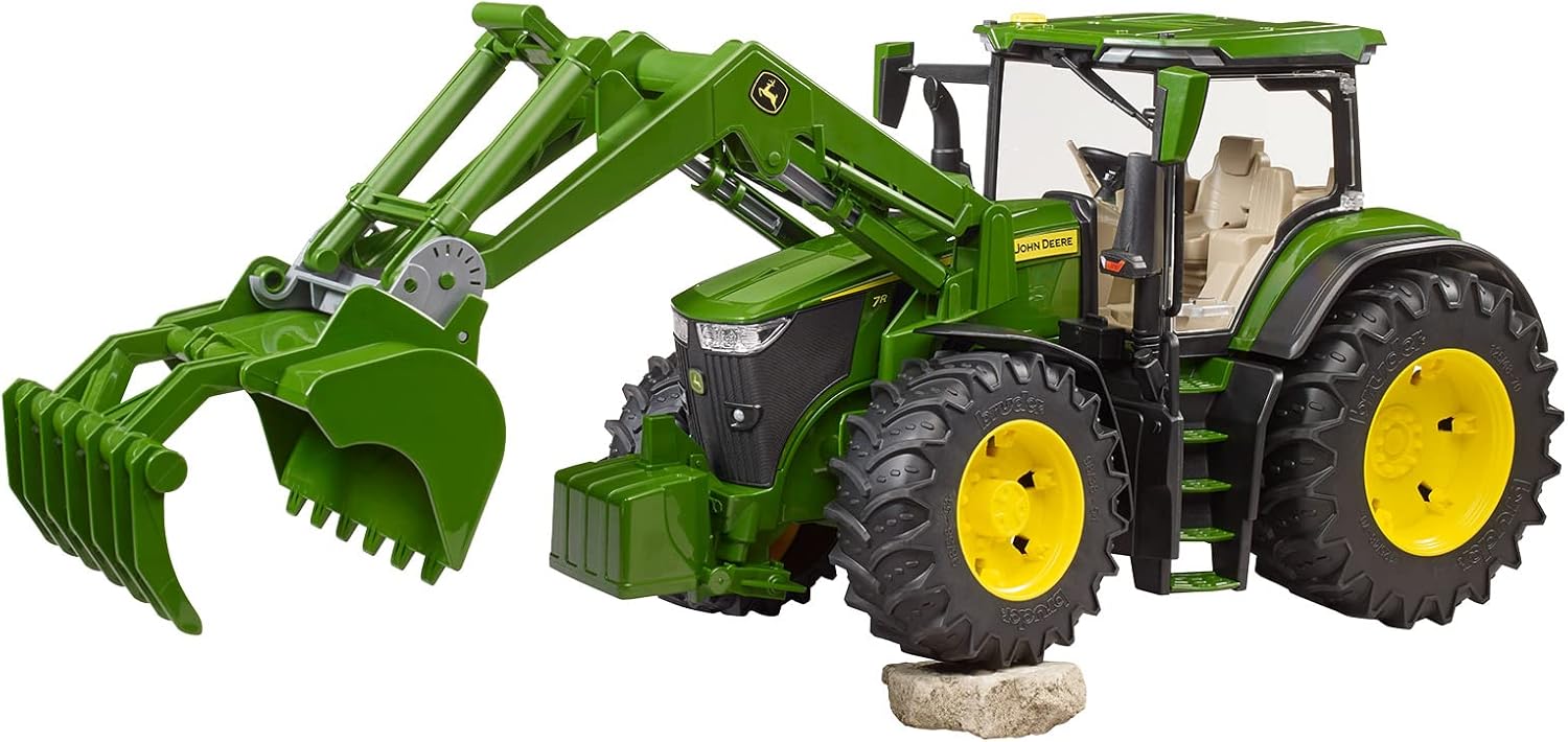 Bruder John Deere 7R 350 Играчка Трактор с Челен товарач - Image 6