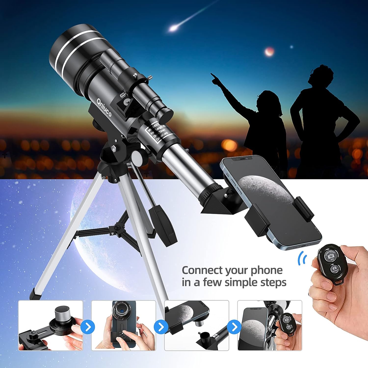 Qniuco Детски Телескоп с 150x увеличение - Image 3