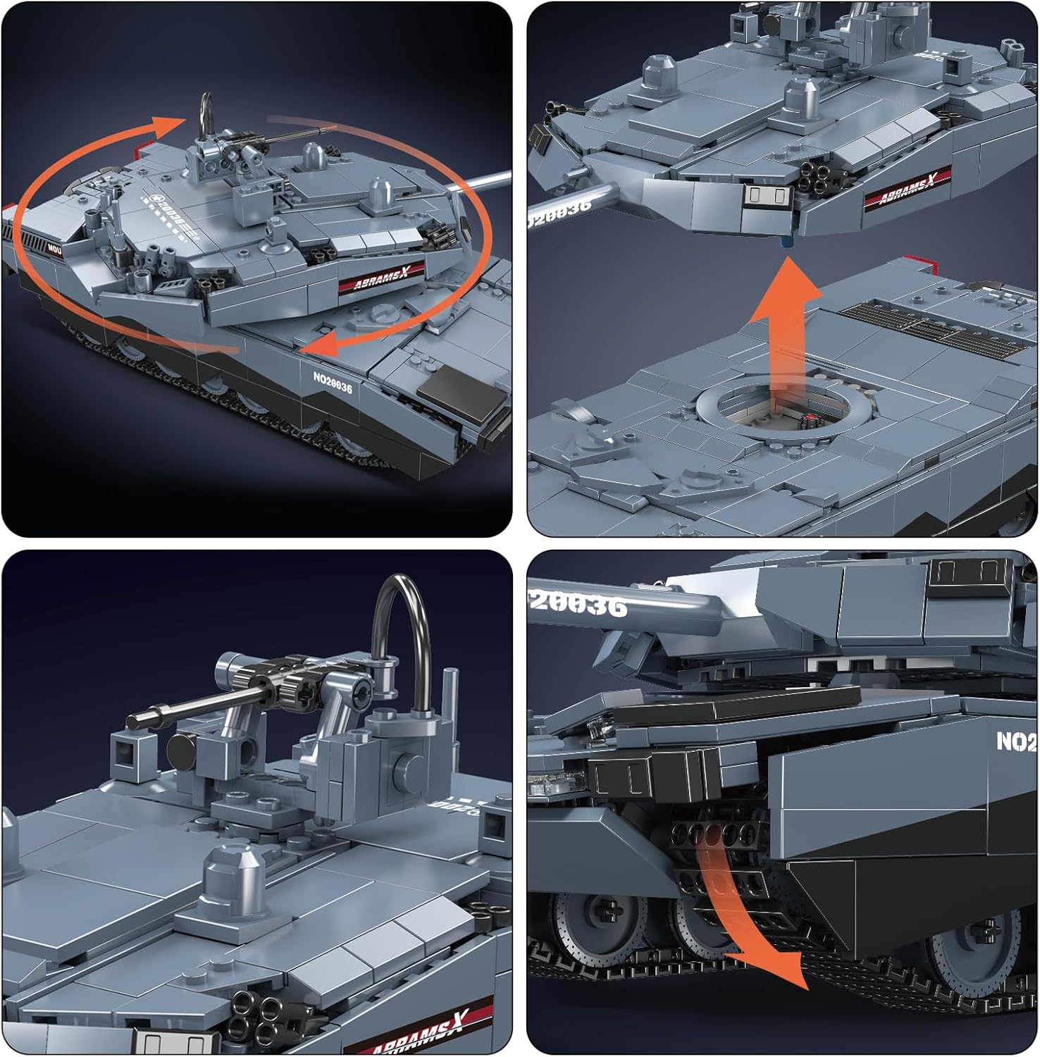 Конструктор Mould King Technic Abrams-X Танк с дистанционно управление (20036) - Image 6