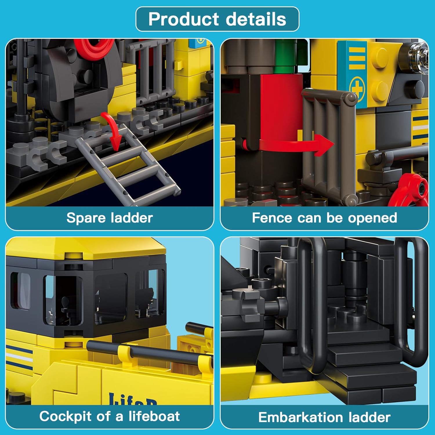 Конструктор Mould King Technic Спасителен кораб (10080) - Image 4