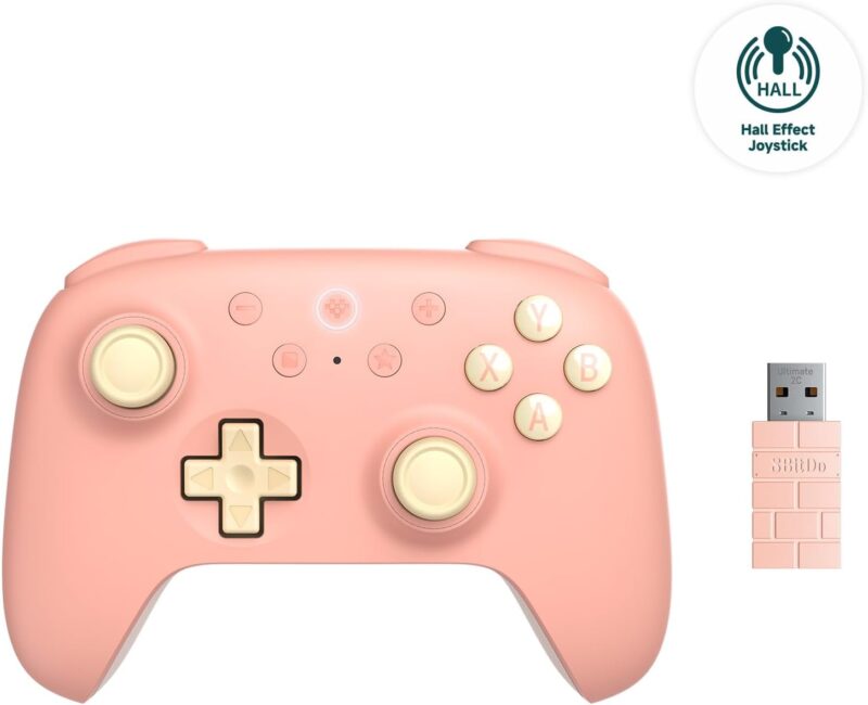 8Bitdo Ultimate 2C Безжичен контролер за PC & Android 1000Hz Peach