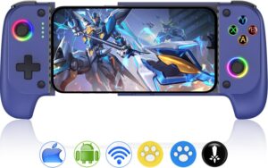 CoguyTech Безжичен Мобилен гейминг контролер за Android & iOS Смартфони Blue