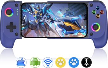 CoguyTech Безжичен Мобилен гейминг контролер за Android & iOS Смартфони Blue