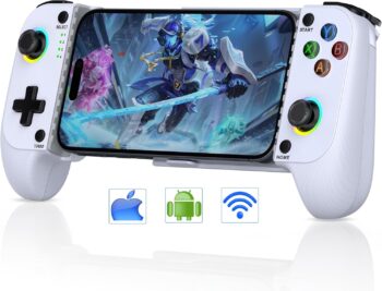 CoguyTech Безжичен Мобилен гейминг контролер за Android & iOS Смартфони White