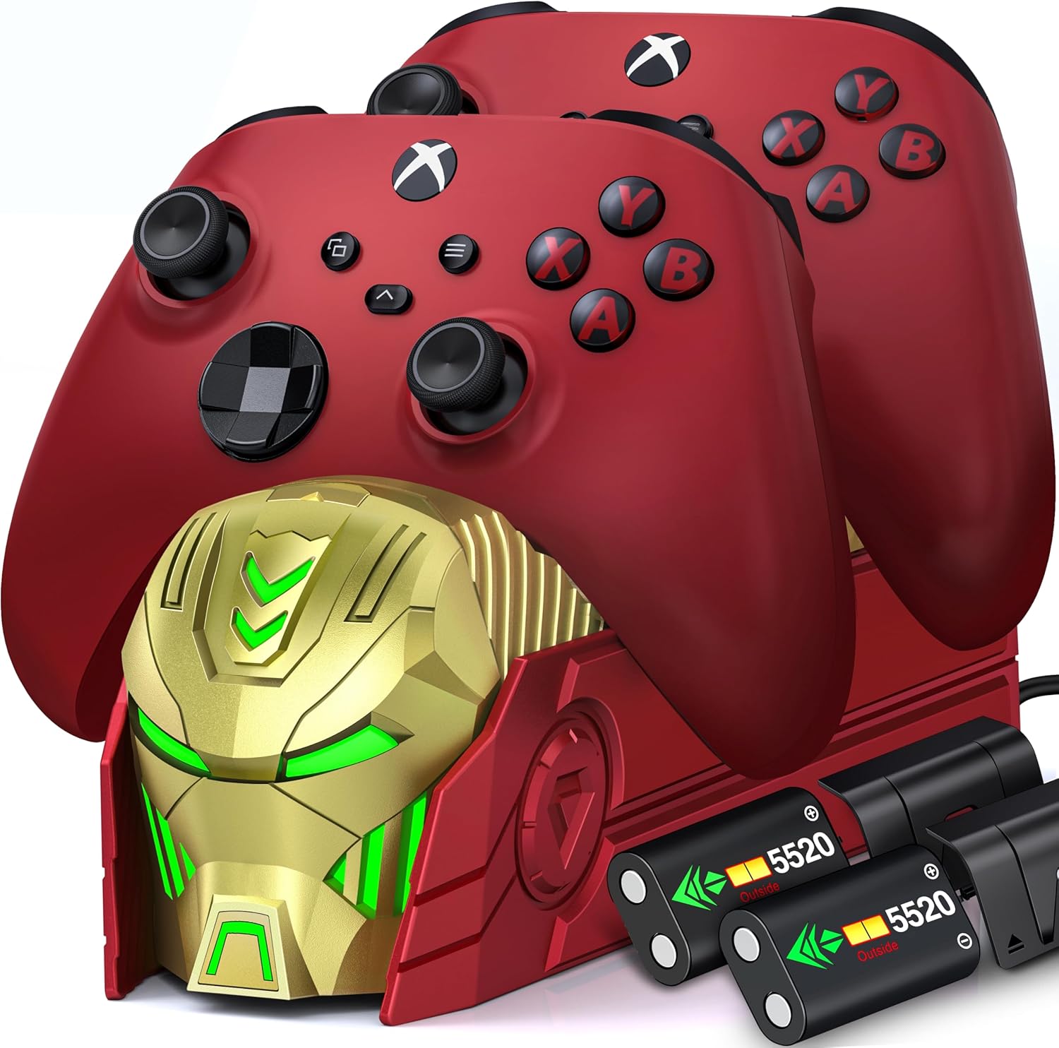 GAMSINGY Станция за зареждане на контролери Xbox One - Xbox Series X&S Red