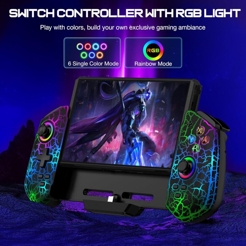 HELLCOOL Hall Effect Controller Контролер за Nintendo Switch Black Crack